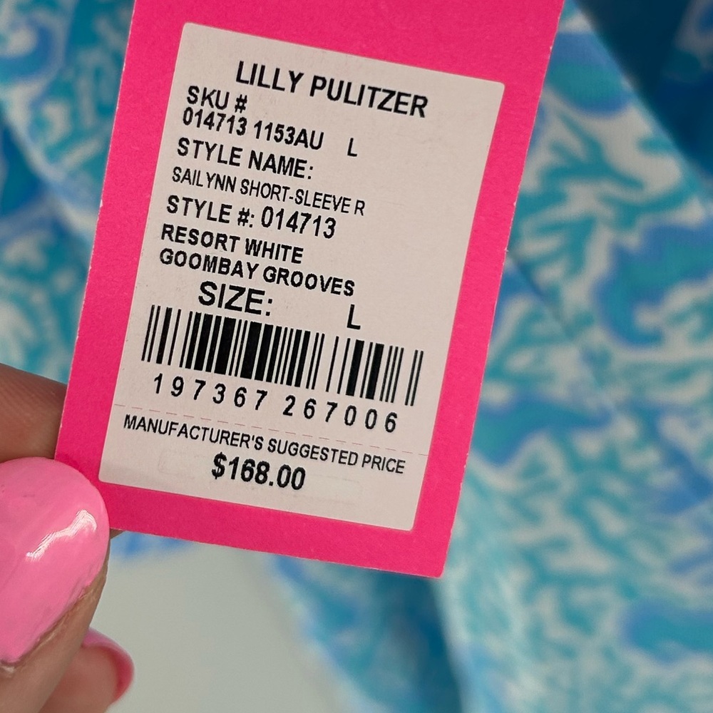 Lilly Pulitzer Blue and White Romper Dress - Picture 6 of 7